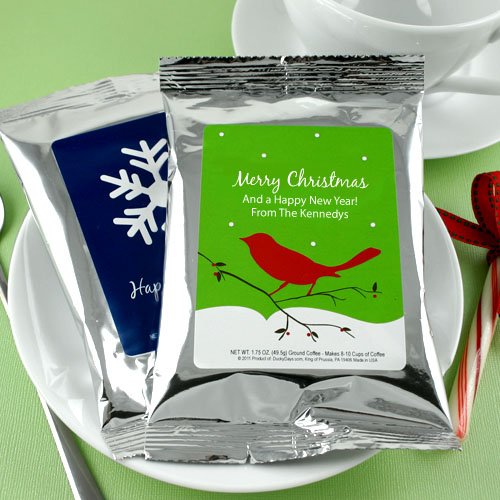 Personalized Holiday Coffee Favors