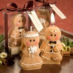 gingerbread bride and groom candles
