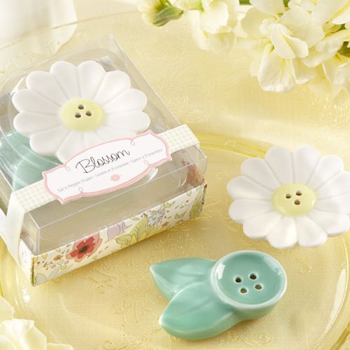 Flower Blossom Ceramic Salt and Pepper Shakers