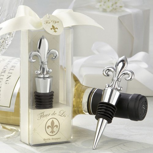 Fleur-De-Lis Chrome Bottle Stopper