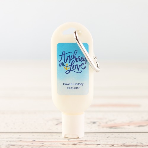 Personalized Sunscreen with Carabiner