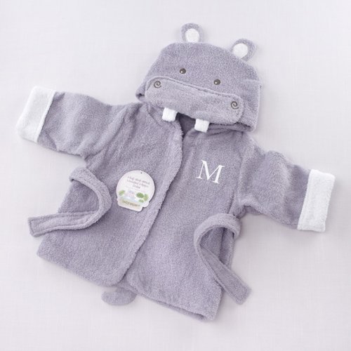 Hooded Hippo Baby Bath Robe