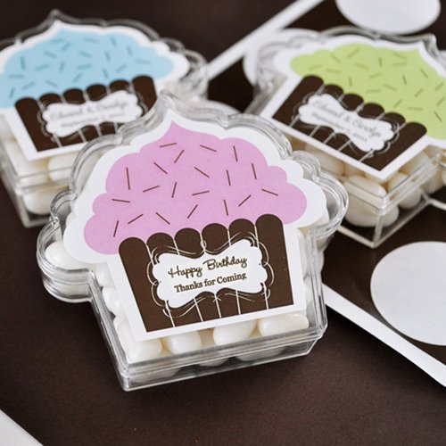 Personalized Cupcake Acrylic Favor Box