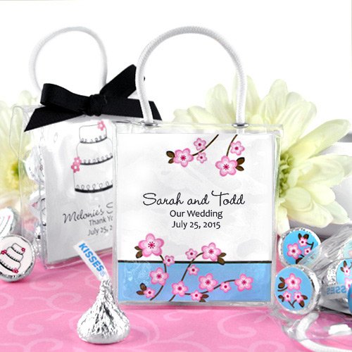 Personalized Wedding Hershey's Kisses Mini Gift Tote