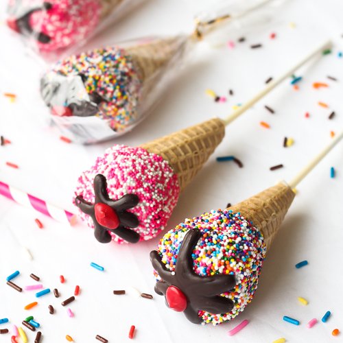 Ice Cream Cone Chocolate Cake Pop