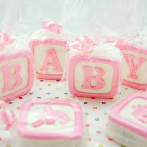 Baby Blocks White Chocolate Covered Oreo Cookies