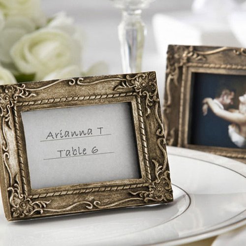 Antique-Finish Place Card Holder/Photo Frame