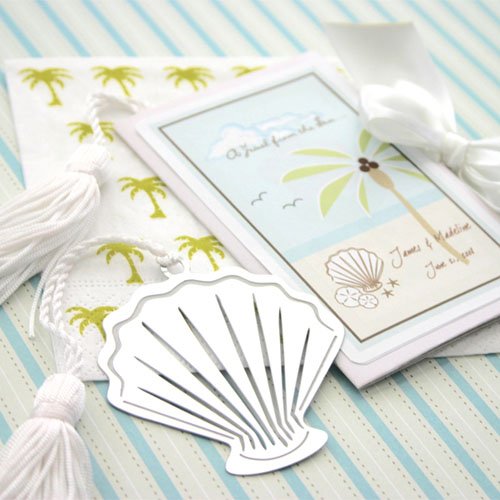 Seashell Bookmark in Personalized Folder