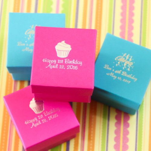 Personalized 2-Piece Square Favor Boxes