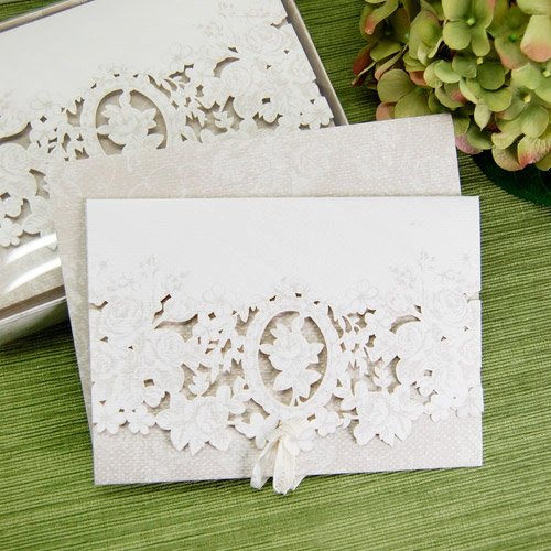 Classic White Floral Party Invitations