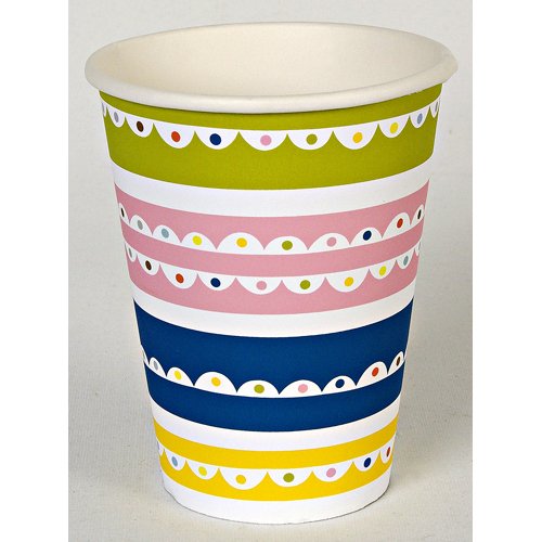 Bright Pattern Birthday Party Cups