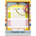Bright Pattern Birthday Party Thank You Notes