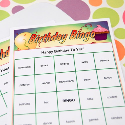 Personalized Birthday Bingo Game