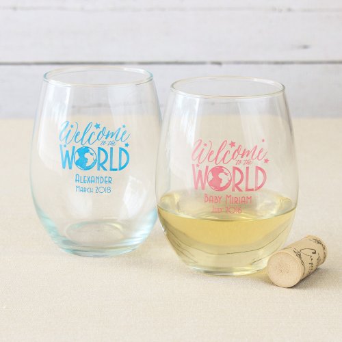 Personalized 15 oz. Stemless Wine Glass