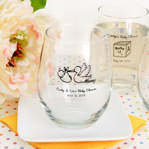 Personalized 15 oz. Stemless Wine Glass