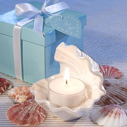 Open Shell Candle Favor