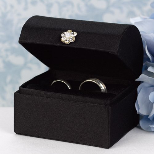 Black Satin Ring Box
