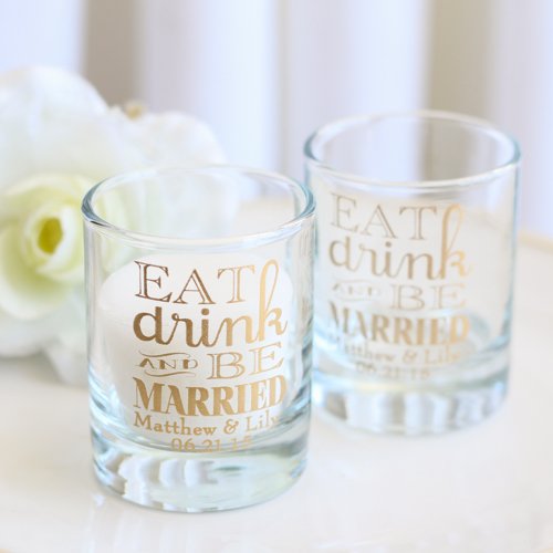 Personalized Shot Glass Votive Holder