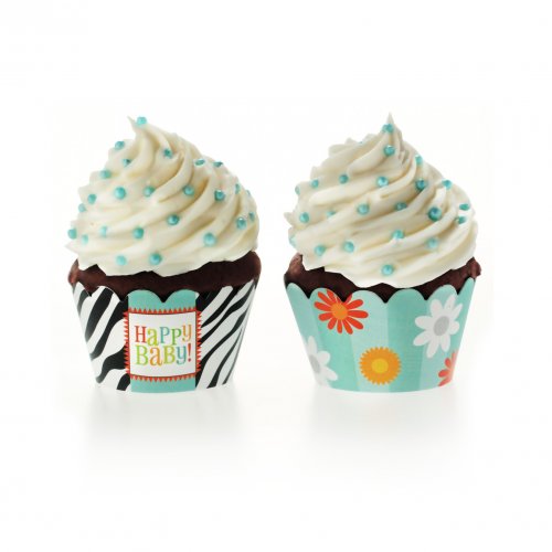 Bold Baby Bliss Blue Cupcake Wrappers