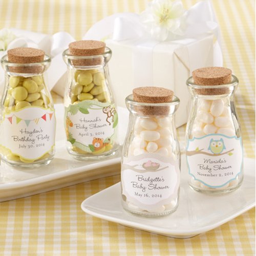 Personalized Baby Shower Vintage Milk Favor Jars