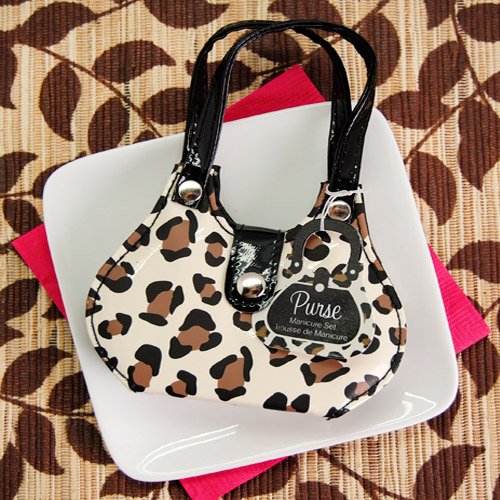 Cheetah Print Purse Manicure Set