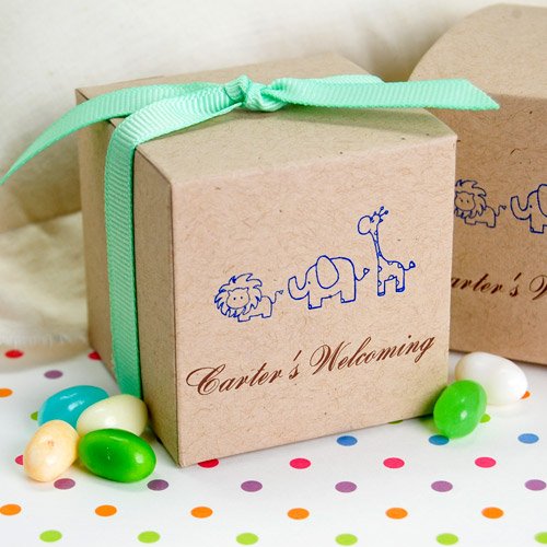 Personalized Eco-Friendly Kraft Square Favor Box