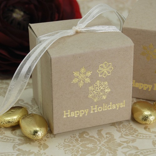 Personalized Eco-Friendly Kraft Square Favor Box
