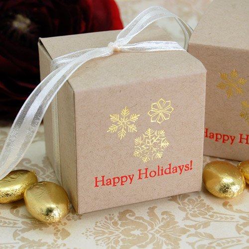 Personalized Eco-Friendly Kraft Square Favor Box