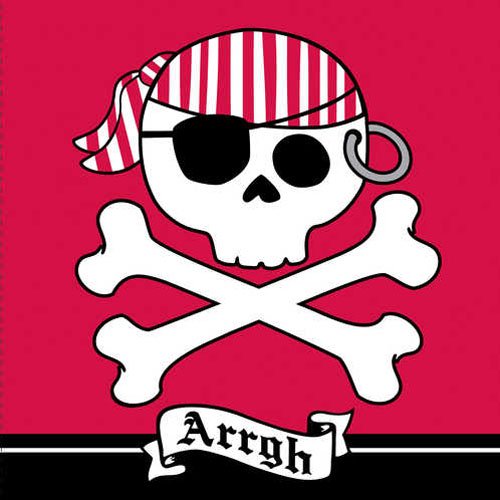 Pirate Parrty Red Luncheon Napkins