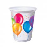 Birthday Balloons 16 oz. Printed Plastic Cups