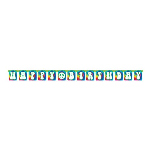 Tie Dye Fun Birthday Flag Banner