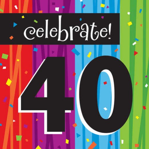 Celebrate 40th Birthday Luncheon Napkins