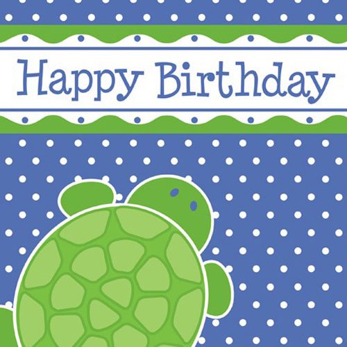 Turtle Birthday Luncheon Napkins