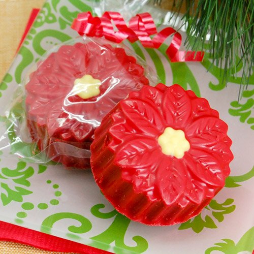 Poinsettia Design Chocolate Covered Oreo Cookie