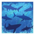 Shark Splash Beverage Napkins