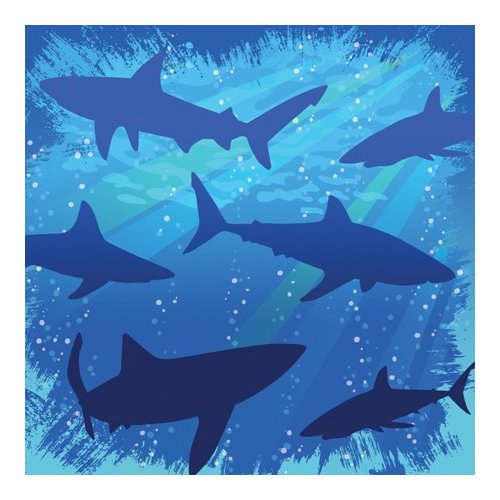 Shark Splash Beverage Napkins