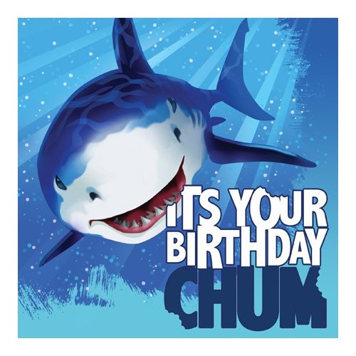 Shark Splash Birthday Luncheon Napkins