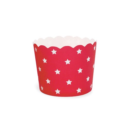 Red Stars Baking Cups