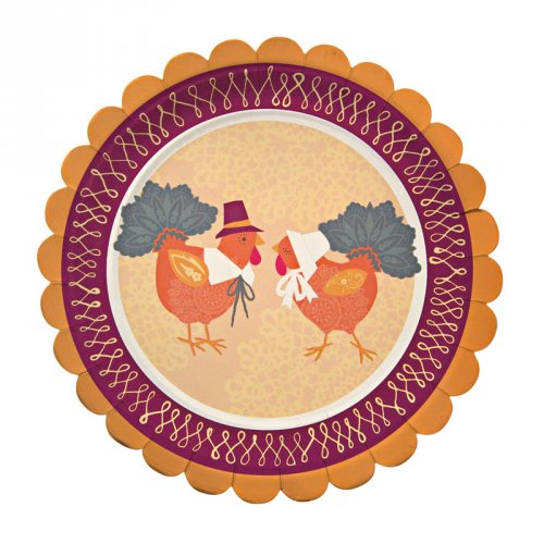 Turkey with Hats Plates