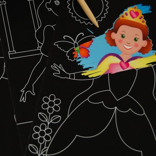 Scratch Art Color-Reveal Princess Pictures