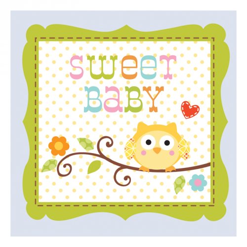 Happi Tree Blue Beverage Napkins