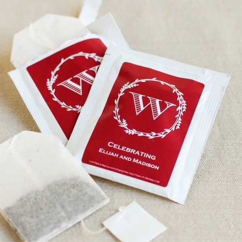 Personalized Silhouette Tea Bag Favors