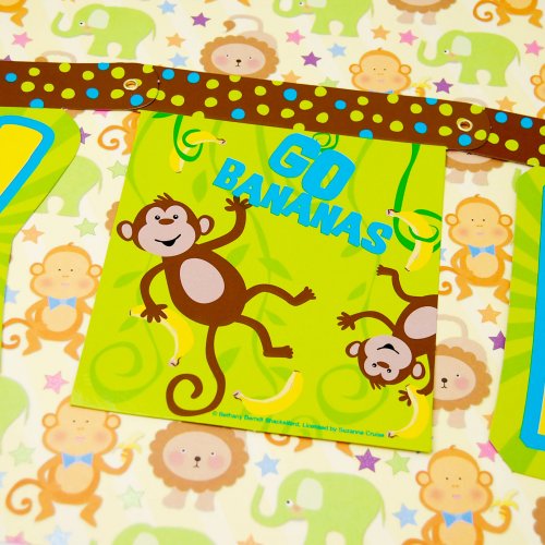 Monkeyin' Around Birthday Banner