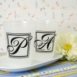 Elegant Monogram 16 oz. Frosted Plastic Cups