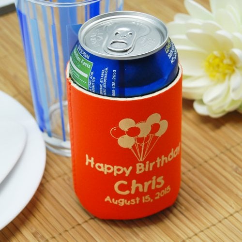 Personalized Neoprene Birthday Can Sleeve