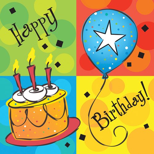 Cake Celebration Beverage Napkins