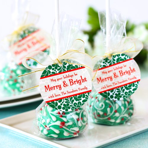 Personalized Round Holiday Gift Tags