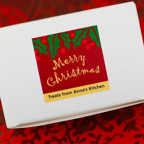 Personalized Square Holiday Labels