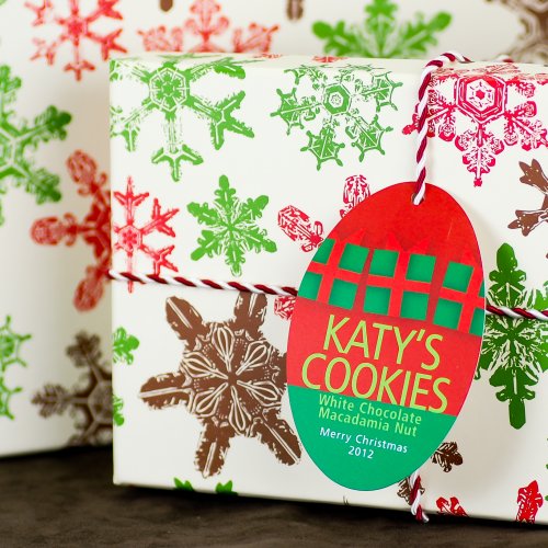 Personalized Oval Holiday Favor Gift Tags