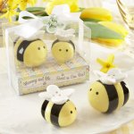 Ceramic Honeybee Salt and Pepper Shakers